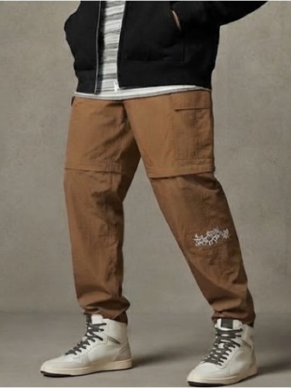 Obey UO Mens Rapture Zip Off Cargo Pant Sz L Brown Work Gorpcore Skater Utility
